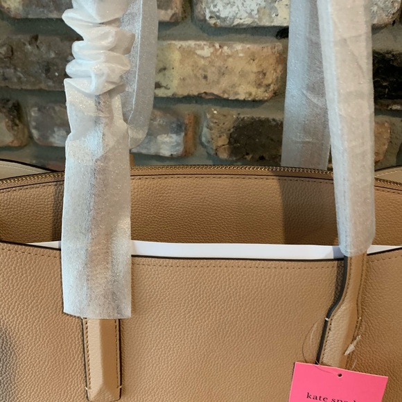 Kate spade light fawn LARGE MARGAUX work tote NEW - Picture 6 of 10